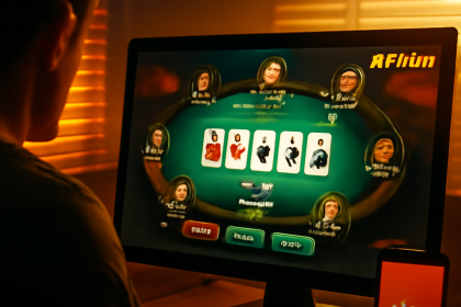 Pemain poker menggunakan deposit Linkaja di situs P2Play.